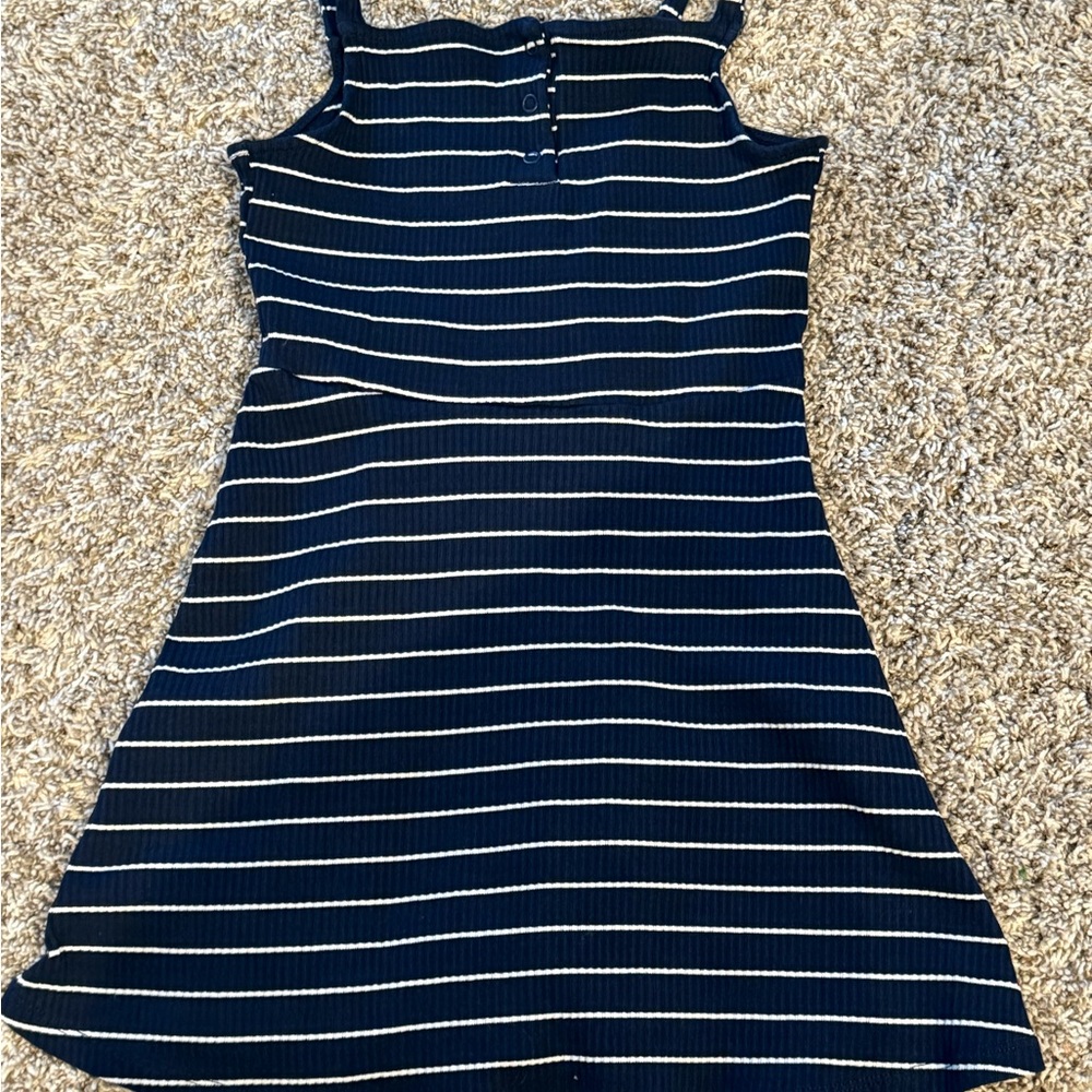 Zara Black and White Striped Dress